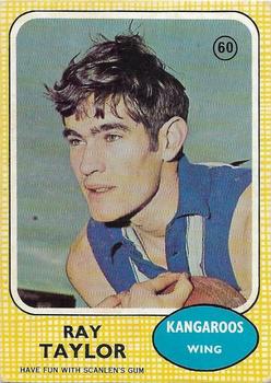 1970 Scanlens VFL #60 Ray Taylor Front